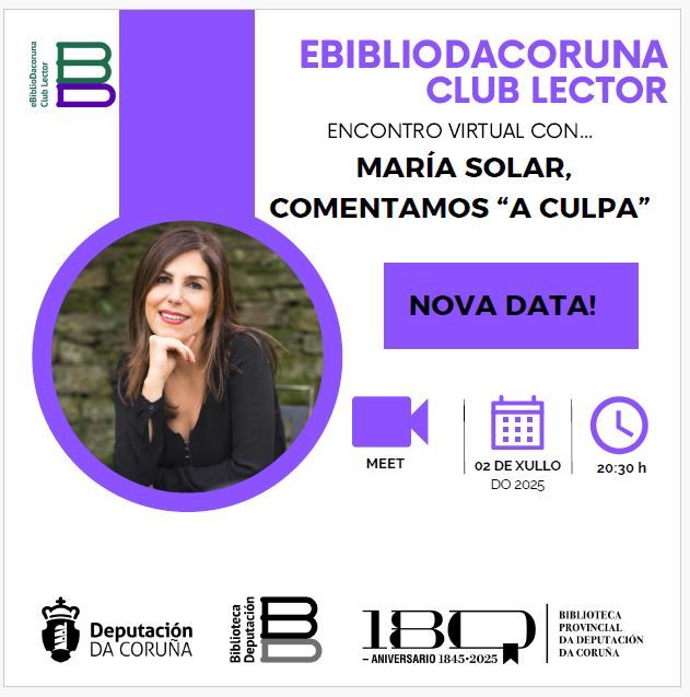 NOVA DATA do encontro con María Solar no club de lectura dixital Tinta e Equidade