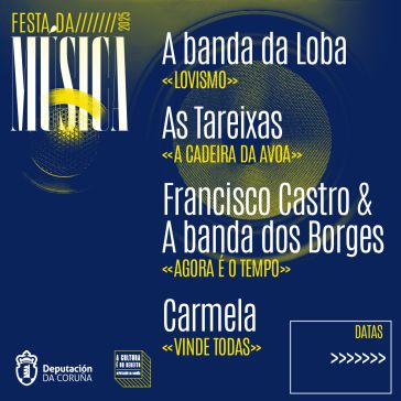 A Deputación celebra a Festa da Música con nove concertos por toda a provincia durante o mes de xuño