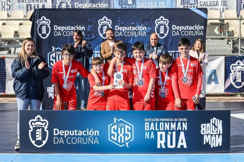 Éxito de participación na segunda proba da Copa Deputación de Balonmán na Rúa en Cerceda