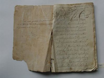 ARQUIVO DACORUNA: BREVE PONTIFICIO de 1756 sobre a Igrexa da N.ª S.ª das Angustias do cemiterio do Hospital Real. DOCUMENTO MES DECEMBRO