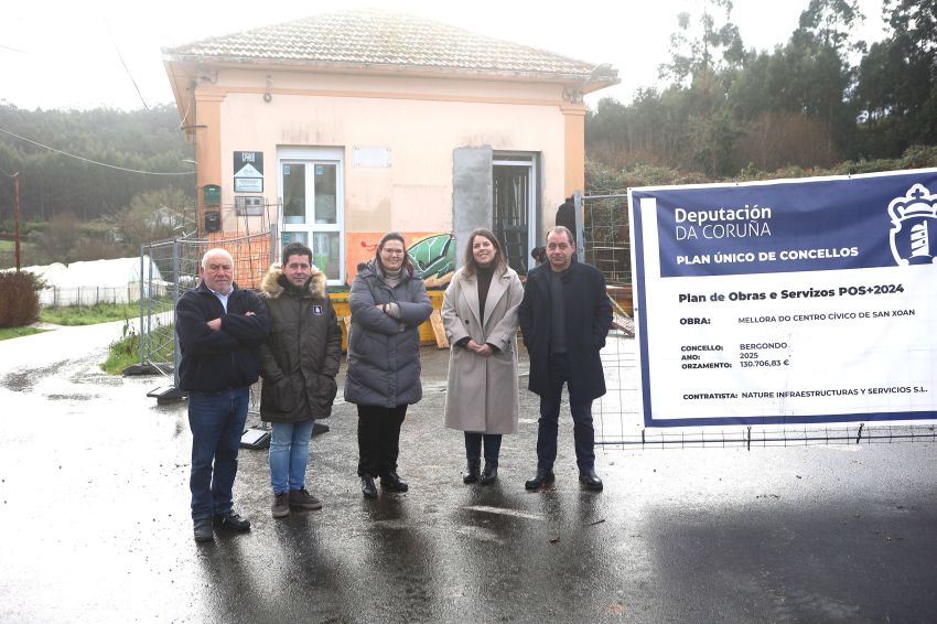 Cristina García destaca en Bergondo o esforzo investidor da Deputación na localidade, que recibiu 5,8 millóns nos útimos oito anos