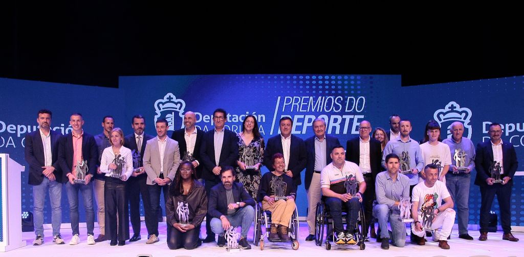 Aberto o prazo de candidaturas aos Premios do Deporte Deputación da Coruña, que recoñecerán a deportistas e entidades da provincia