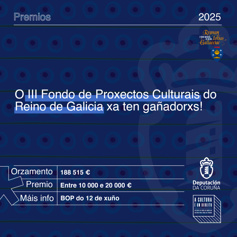 O Fondo de proxectos culturais do Reino de Galicia escolle as quince propostas gañadoras da súa terceira edición