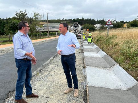 Formoso supervisou as obras de ampliación da estrada DP 1802 Veiga de Cabana-As Pontes, que estarán rematadas este outono