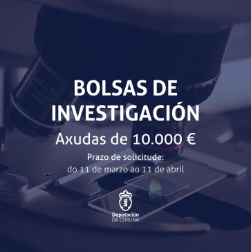 A Deputación convoca 48 bolsas de 10.000 euros para proxectos de investigación e perfeccionamento de estudos artísticos