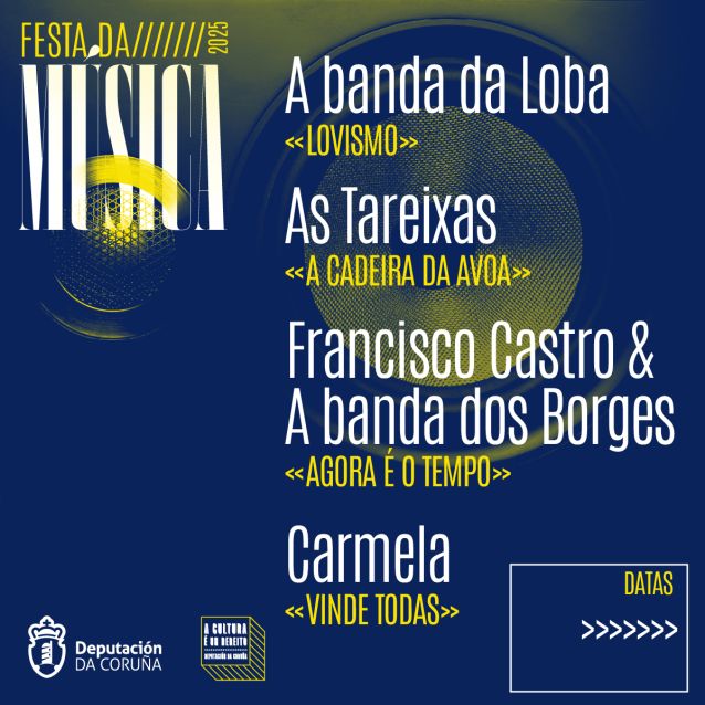 A Deputación celebra a Festa da Música con nove concertos por toda a provincia durante o mes de xuño