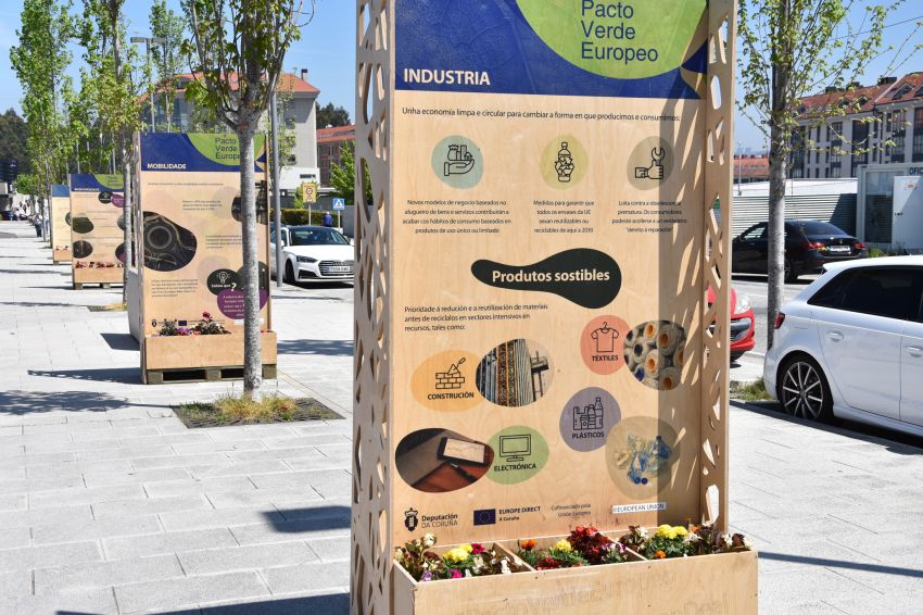 Ames acolle a mostra itinerante sobre o Pacto Verde Europeo do centro Europe Direct da Deputación da Coruña