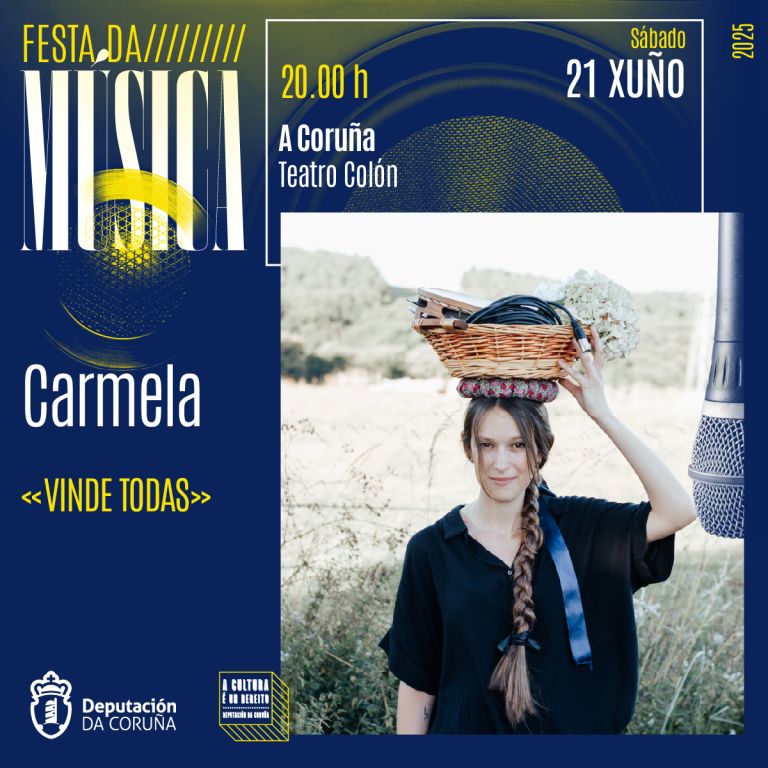 A Deputación pecha a súa Festa da Música cun concerto accesible de ‘Carmela’ para persoas xordas no Teatro Colón