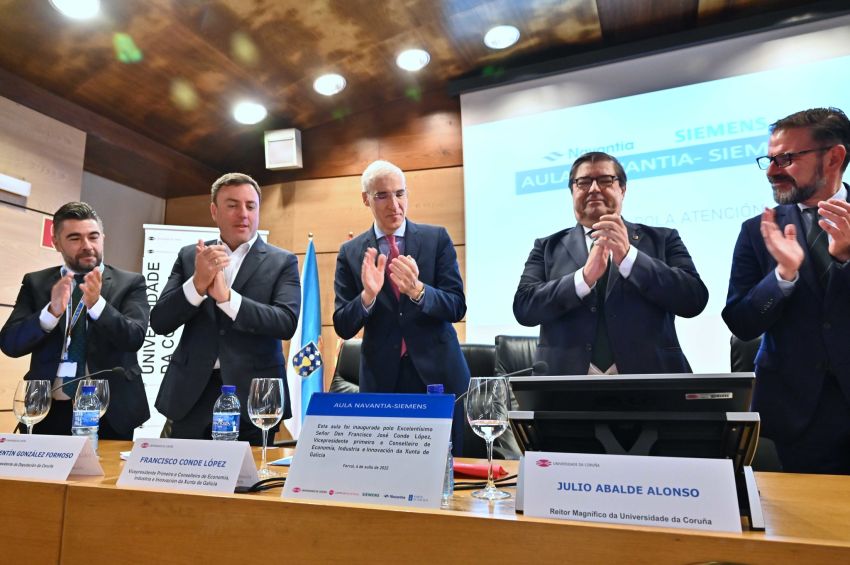 Formoso destaca que a nova Aula Navantia-Siemens situará “o campus de Ferrol na vangarda da transformación dixital do sector naval”