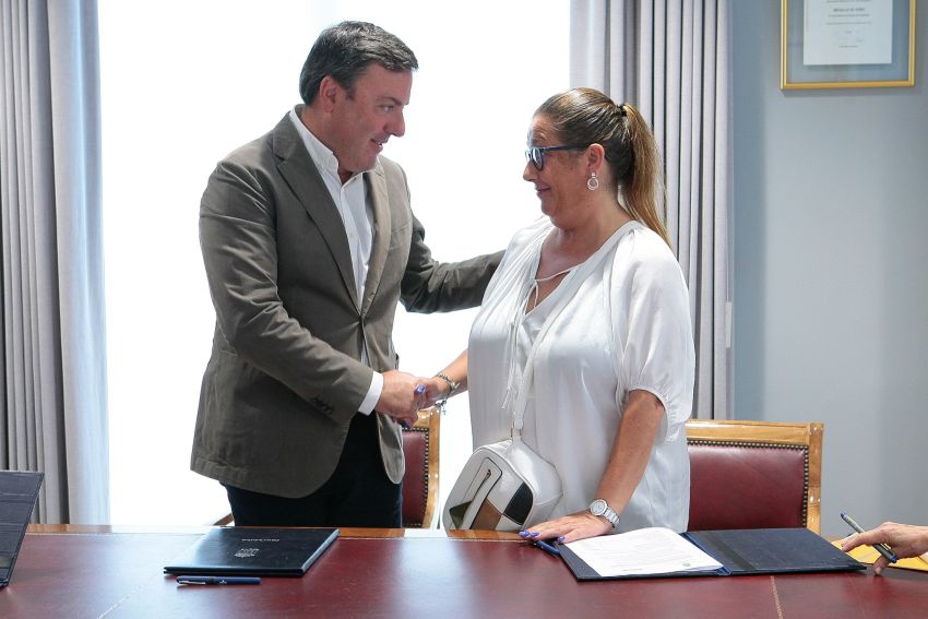 A Deputación e a Asociación Síndrome de Down Teima Ferrol asinan o convenio para cofinanciar o proxecto de sostibilidade do Servizo de Formación Sociolaboral e Emprego