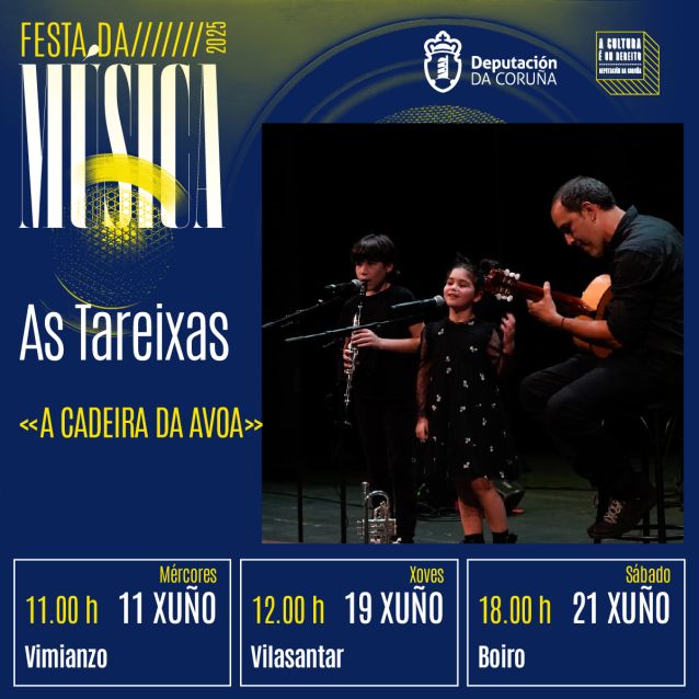 A Deputación celebra a Festa da Música con nove concertos por toda a provincia durante o mes de xuño