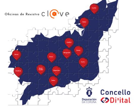 A Deputación da Coruña impulsa a creación de cinco novas Oficinas de Rexistro Cl@ve en concellos da provincia